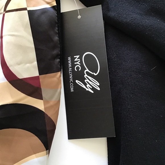 ALLY NYC SCARF PRINT SWEATER NWT MEDIUM - Picture 8 of 9